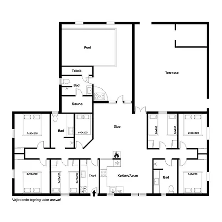Renovated Thatched Pool House By The North Sea For 16 People, Holiday home *